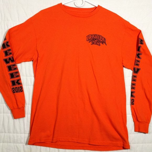 Daytona‎ Bike Week 2012 Orange Long Sleeve Tee Shirt Size XL